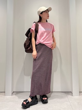 「NIKE（ナイキ）のアイテム（サンダル）」を使った、emmiさん（レディース・154cm）の夏コーディネート