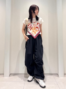 「emmi（エミ）の【New Balance】509（スニーカー、ホワイト系）」を使った、emmiさんの春コーディネート