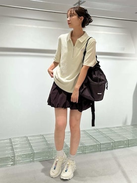 「アイテム（スカート）」を使った、emmiさん（レディース・161cm）の夏コーディネート