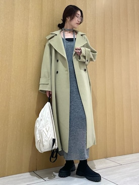 「アイテム（トレンチコート）」を使った、emmiさん（レディース・169cm）の秋コーディネート