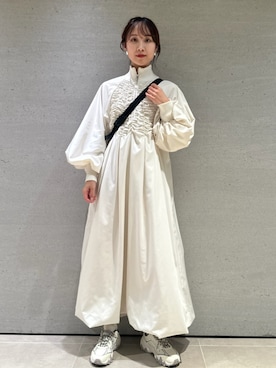 【早い者勝ち】emmi atelier ecoギャザーディティールワンピース eco ギャザーディテールワンピース（ワンピース）｜emmi（エミ