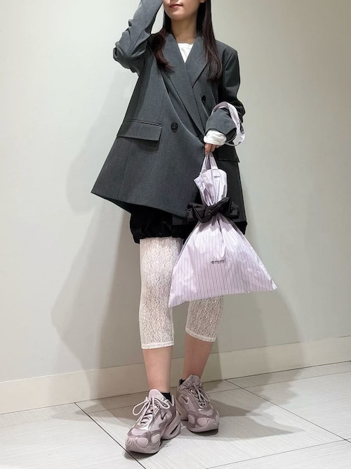 エミ　2wayスラブ天竺カットソー レディース　emmi 2点セット ONLINE限定カラーあり】2wayスラブ天竺カットソー（Tシャツ/カットソー