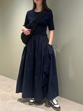 「PUMA」｜「アイテム（ワンピース/ドレス）」を使った、emmiさん（レディース・160cm）の冬コーディネート