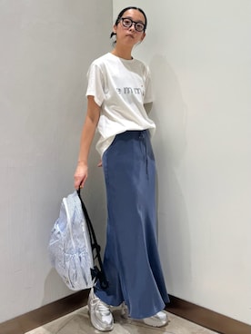 「アイテム（メガネ）」を使った、emmiさん（レディース・165cm）の夏コーディネート