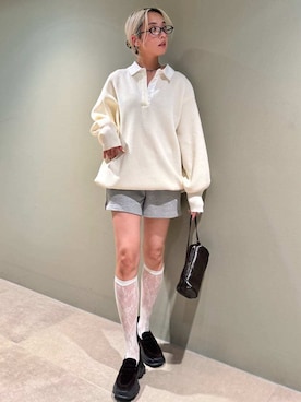 「emmi（エミ）の【NIKE】Studio Fleece Lightweight（パーカー、グレー系）」を使った、emmiさんの秋コーディネート