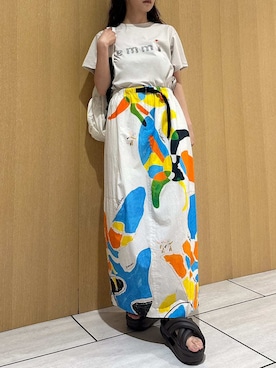 「アイテム（スカート）」を使った、emmiさん（レディース・157cm）の夏コーディネート