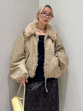 「アイテム（レギンス/スパッツ）」を使った、emmiさん（レディース・165cm）の秋コーディネート