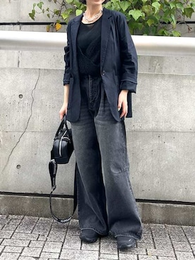 「アイテム（ジャケット/アウター）」を使った、emmiさん（メンズ・155cm）の春コーディネート