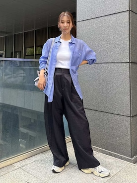 「アイテム（ルームウェア）」を使った、emmiさん（レディース・163cm）の夏コーディネート