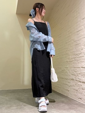 「NIKE（ナイキ）の【NIKE】AIR MAX HALO（スニーカー、ブルー系）」を使った、emmiさんの春コーディネート