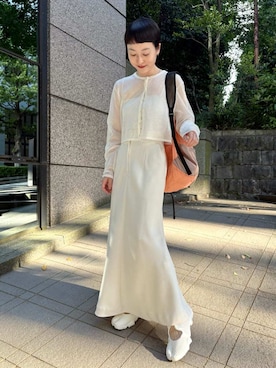 「アイテム（バックパック/リュック）」を使った、emmiさん（レディース・153cm）の春コーディネート
