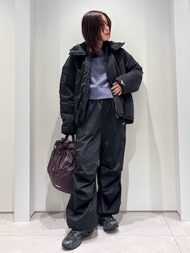 「アイテム（アウトドア/スポーツ）」を使った、emmiさん（レディース・154cm）の冬コーディネート