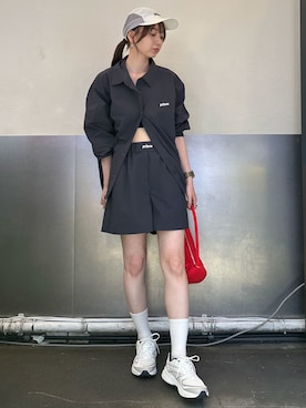 「アイテム（ルームウェア/パジャマ）」を使った、emmiさん（レディース・160cm）の夏コーディネート