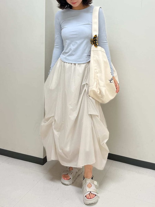 emmi（エミ）の「【emmi atelier】裾バルーンTシャツワンピース