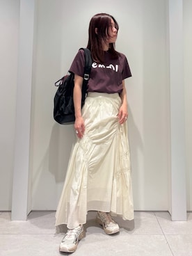 「ASICS（アシックス）のアイテム」を使った、emmiさん（レディース・154cm）の春コーディネート