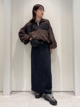 「アイテム（ボディバッグ/ウエストポーチ）」を使った、emmiさん（レディース・154cm）の夏コーディネート