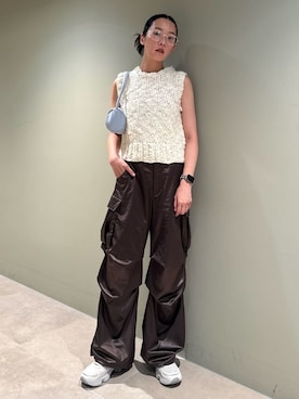 「アイテム（ハンドバッグ）」を使った、emmiさん（レディース・165cm）の夏コーディネート