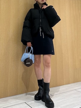 「アイテム（エコバッグ/サブバッグ）」を使った、emmiさん（レディース・157cm）の秋コーディネート