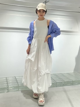 「AIR MAX」｜「アイテム（帽子）」を使った、emmiさん（レディース・161cm）の夏コーディネート