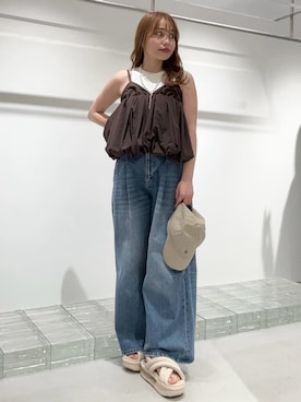 「アイテム（その他トップス）」を使った、emmiさん（レディース・154cm）の夏コーディネート