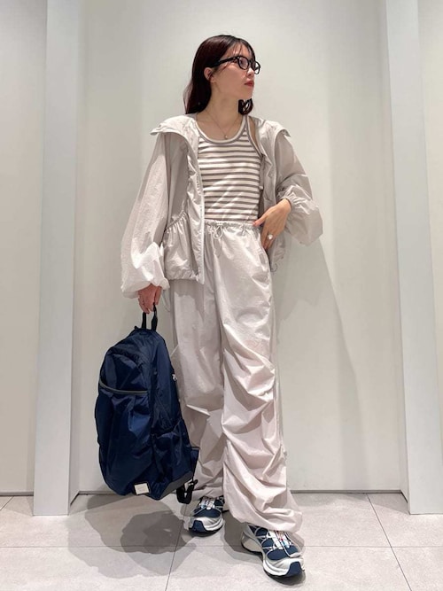 emmi ペチパンツ ワイドパンツ パンツ ギャザーディテールナイロン