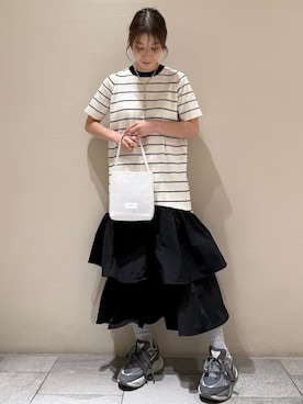 「emmi（エミ）のニットドッキングワンピース（ワンピース、その他）」を使った、emmiさんの春コーディネート