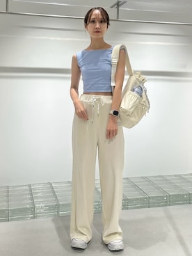 「アイテム（水筒）」を使った、emmiさん（レディース・161cm）の夏コーディネート