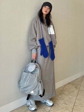 「アイテム（エコバッグ/サブバッグ）」を使った、emmiさん（レディース・165cm）の秋コーディネート
