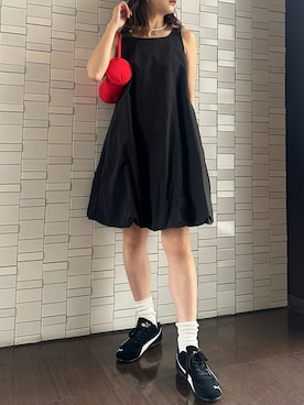 「PUMA」｜「アイテム（ワンピース/ドレス）」を使った、emmiさん（レディース・156cm）の冬コーディネート