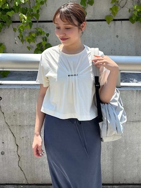 「アイテム（スカート）」を使った、emmiさん（レディース・154cm）の夏コーディネート