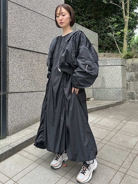 「アイテム（ブルゾン）」を使った、emmiさん（レディース・160cm）の夏コーディネート