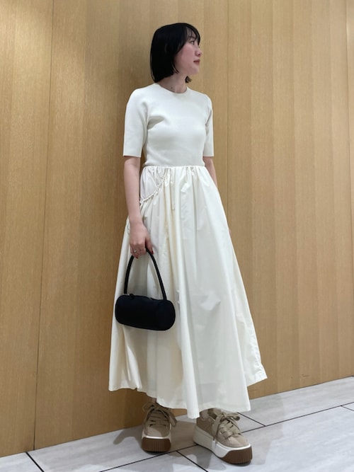 ハーフスリーブニットドッキングワンピース（ワンピース）｜emmi（エミ  