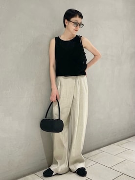 「アイテム（サングラス）」を使った、emmiさん（レディース・153cm）の春コーディネート