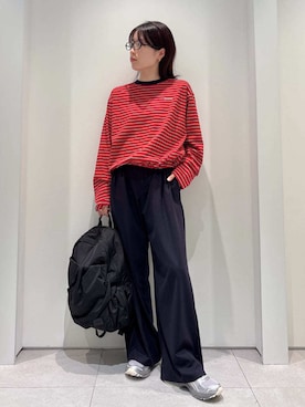 「asics」｜emmiさん（レディース・154cm）の夏コーディネート
