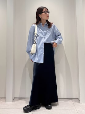 「HUNTER（ハンター）のアイテム（バッグ）」を使った、emmiさん（レディース・154cm）の夏コーディネート
