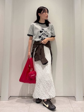 「カットソー」｜emmiさん（レディース・154cm）の夏コーディネート