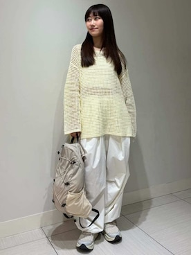 「NEW BALANCE（ニューバランス）の【New Balance for emmi】FreshFoamXHierro v9（スニーカー、ホワイト系）」を使った、emmiさんの春コーディネート