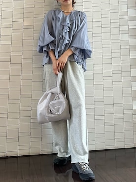 「アイテム（エコバッグ/サブバッグ）」を使った、emmiさん（レディース・157cm）の秋コーディネート