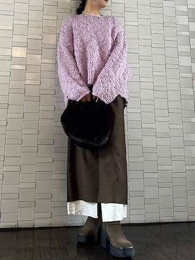 「emmi（エミ）のアイテム」を使った、emmiさん（レディース・157cm）の冬コーディネート