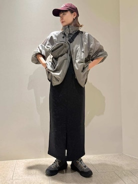 「アイテム（ブルゾン）」を使った、emmiさん（レディース・158cm）の夏コーディネート