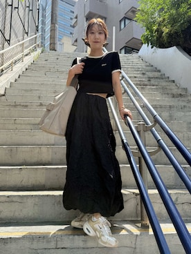 「アイテム（ルームウェア）」を使った、emmiさん（レディース・163cm）の夏コーディネート