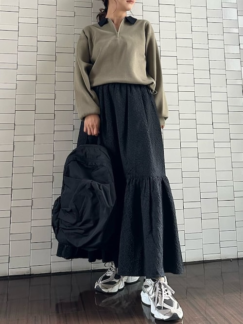 セール】ジップアップニット×スカートセット（ワンピース）｜emmi