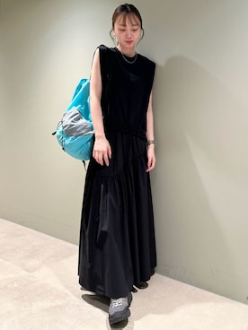 「アイテム（バックパック/リュック）」を使った、emmiさん（レディース・160cm）の夏コーディネート