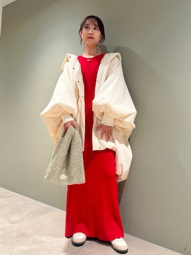 「emmi（エミ）のアイテム（その他アウター）」を使った、emmiさん（レディース・161cm）の冬コーディネート
