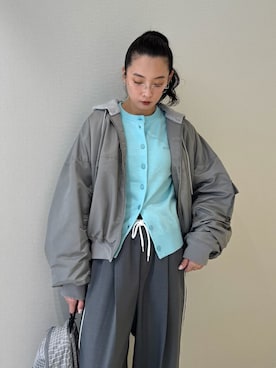 「アイテム（ルームウェア）」を使った、emmiさん（レディース・165cm）の秋コーディネート