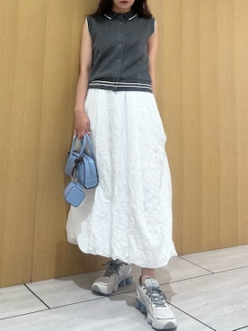「ASICS（アシックス）のアイテム」を使った、emmiさん（レディース・157cm）の夏コーディネート