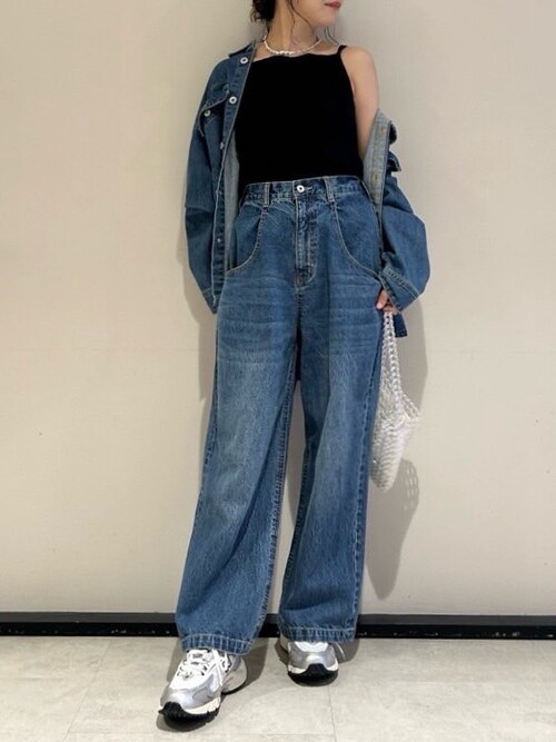 emmi リサイクルコットンオーバーサイズデニムジャケット