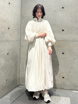 「アイテム（ワンピース/ドレス）」を使った、emmiさん（メンズ・155cm）の冬コーディネート