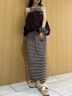「アイテム（その他ヘアアクセサリー）」を使った、emmiさん（レディース・157cm）の夏コーディネート