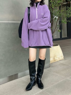 「アイテム（スカート）」を使った、emmiさん（メンズ・155cm）の秋コーディネート